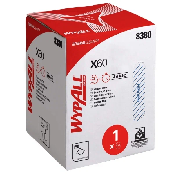 WypAll® X60 Протирочный материал — Рулон с центральной подачей / Синий